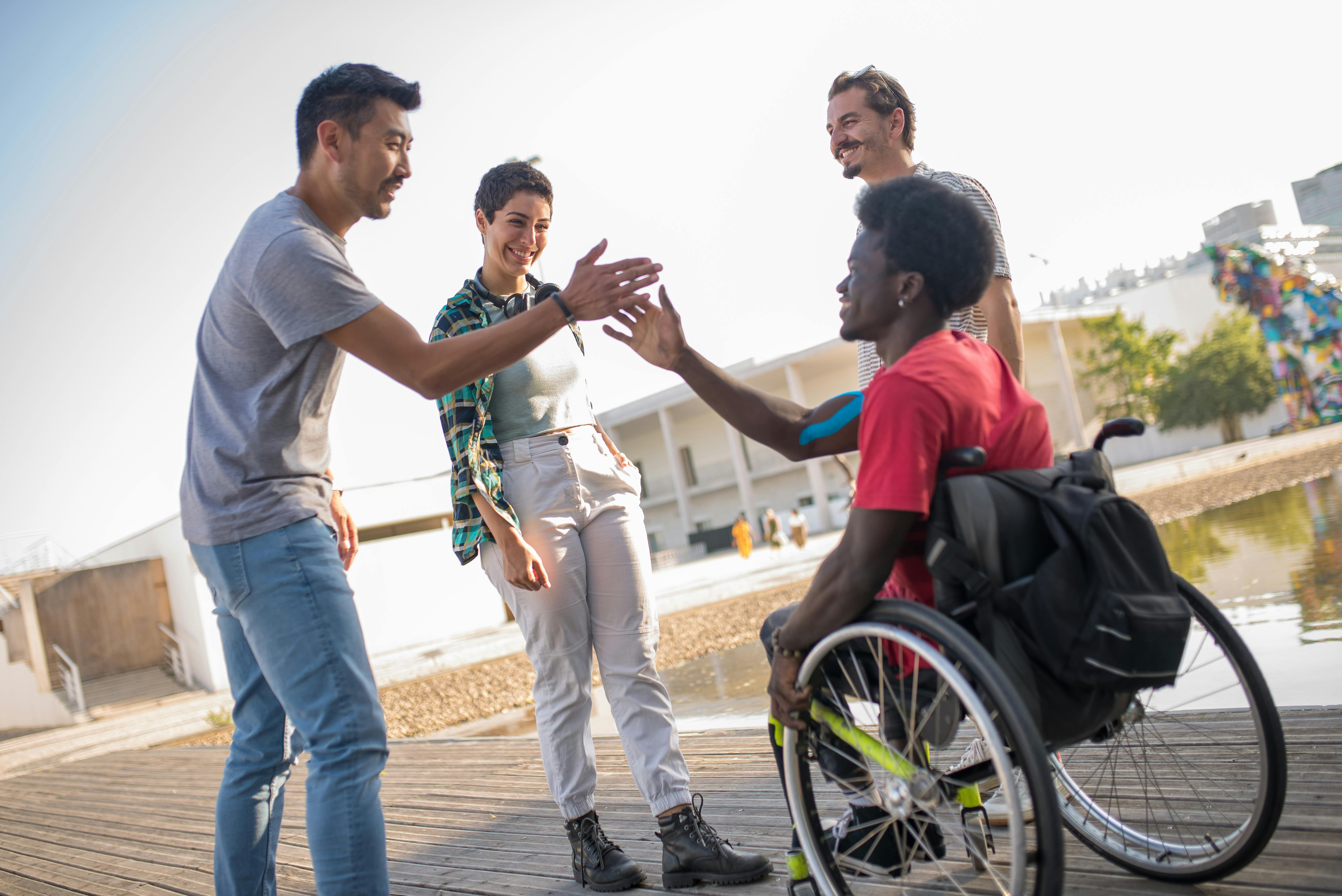 Ablevia support worker accompanying participant